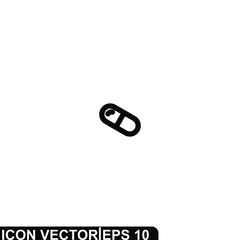 Simple Icon Drug Vector Illustration Design. Outline Style, Black Solid Color.