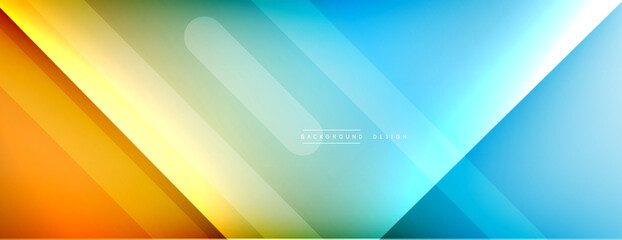 Dynamic lines abstract background. 3D shadow effects and fluid gradients. Modern overlapping forms