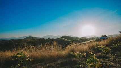 Travel on a high peak.