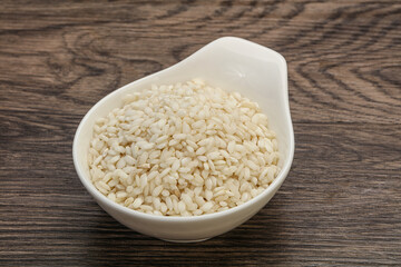 Raw arborio rice for Risotto