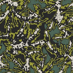 Seamless funky grungy pattern motif for print. High quality illustration. Non print of weird textured dabs of color on paper texture. For surface design printing or any sort.