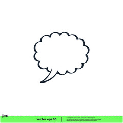 speech bubble icon vector illustration simple design element