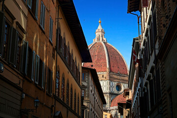 Cathedral of Santa Maria del Fiore, Florence, Italy. View from street