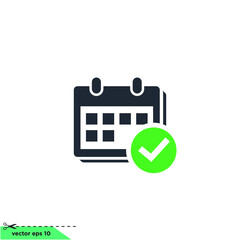 calendar agenda icon vector illustration simple design element