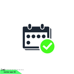 calendar agenda icon vector illustration simple design element