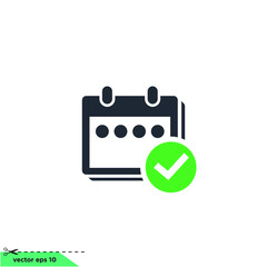 calendar agenda icon vector illustration simple design element