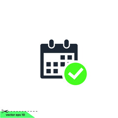 calendar agenda icon vector illustration simple design element