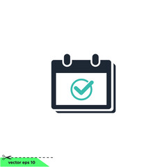 Obraz premium calendar agenda icon vector illustration simple design element