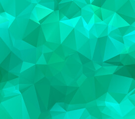Obraz premium Abstract multicolor emerald green background. Vector polygonal design illustrator