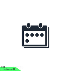 calendar agenda icon vector illustration simple design element