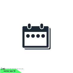 calendar agenda icon vector illustration simple design element