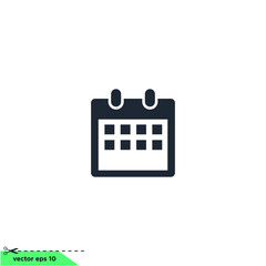 calendar agenda icon vector illustration simple design element