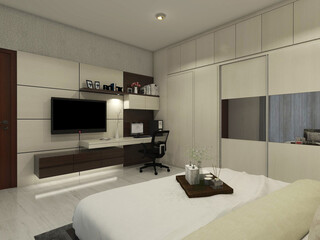 television cabinet and wooden wardrobe cabinet for interior bedroom 