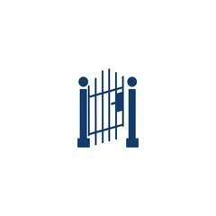 gate icon symbol trendy style logo template
