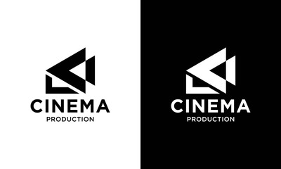 vector  video camera logo design simple minimalist