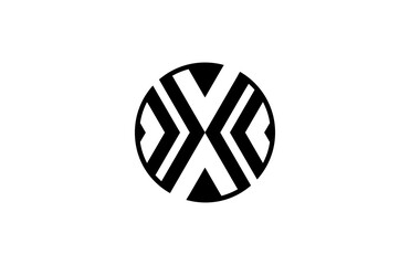 Rounded X Linear Pointer Logogram