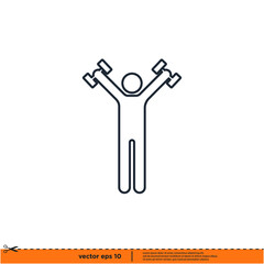 fitness gym icon vector illustration logo template