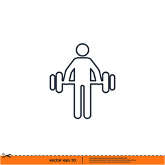 fitness gym icon vector illustration logo template