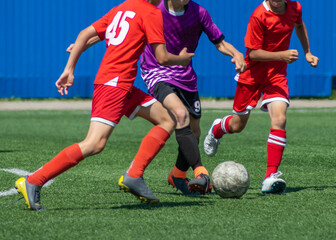 Fototapeta premium Childrens football.