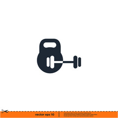 fitness gym icon vector illustration logo template