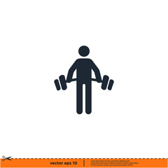 Fototapeta na wymiar fitness gym icon vector illustration logo template