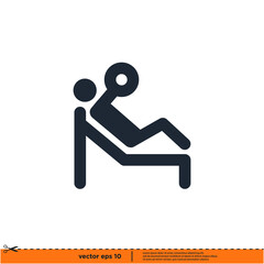 fitness gym icon vector illustration logo template