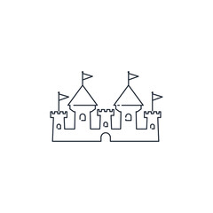 castle tower icon vector illustration simple design element