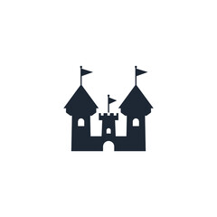 castle tower icon vector illustration simple design element