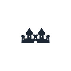 castle tower icon vector illustration simple design element