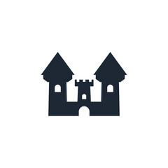 castle tower icon vector illustration simple design element