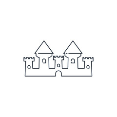 castle tower icon vector illustration simple design element