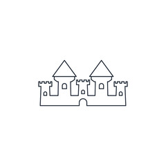 castle tower icon vector illustration simple design element