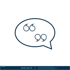quote icon vector illustration simple design element logo template