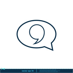 Fototapeta premium quote icon vector illustration simple design element logo template