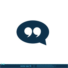 quote icon vector illustration simple design element logo template