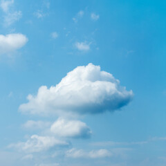 Naklejka na ściany i meble Beautiful cloud in the blue sky. Nature.