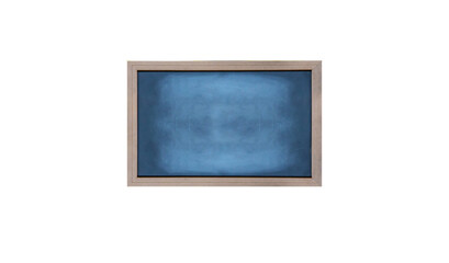Empty clean black drawing chalk board with wooden frame