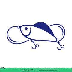 fishing icon vector illustration simple design element