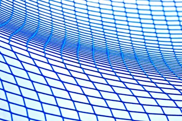 Blaues Netz als geometrische Form