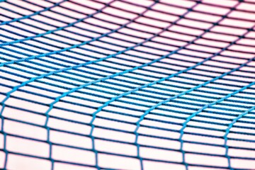 Blaues Netz als geometrische Form