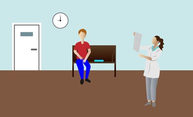 The patient is waiting for a doctors appointment.