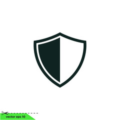 shield protection icon vector illustration simple design element