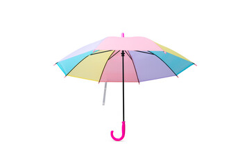 Obraz premium Umbrella pastel color or rainbow color on isolated white background