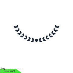 laurel wreath icon winner symbol  vector illustration logo template