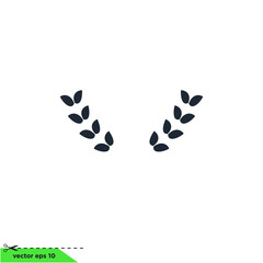 laurel wreath icon winner symbol  vector illustration logo template