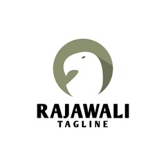 a silhouette of eagle head. animal logo vector.