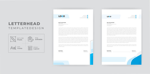 Modern Business style letter head templates design for your project design Layout, Vector design
