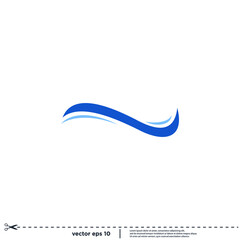 modern wave swoosh logo template