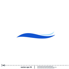 modern wave swoosh logo template