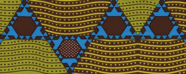 Colorful African fabric &ndash; Seamless pattern, cotton, photo